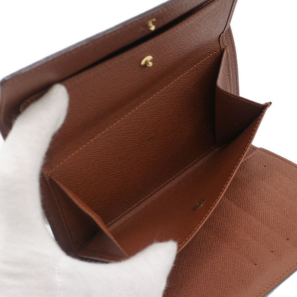 Louis Vuitton Porte Tresor Etuy Papier Folding Wallet Monogram Brown
